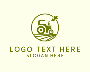 Tractor Farm Crop Logo
