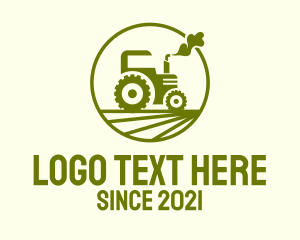 Driver - Green Tractor Farm Crop logo design