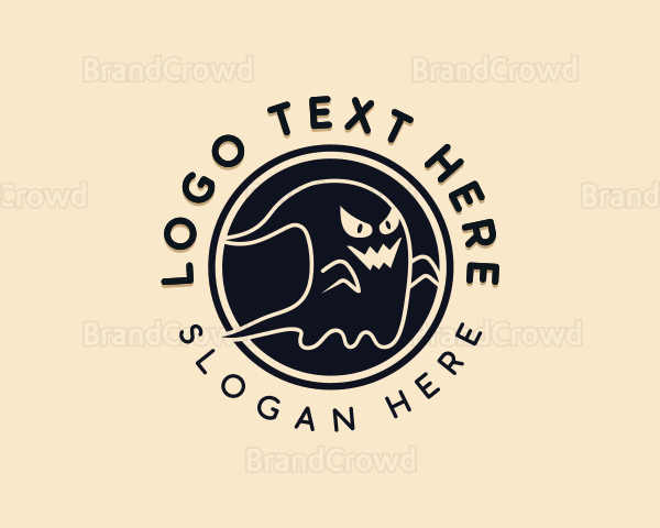 Haunted Spooky Ghost Logo