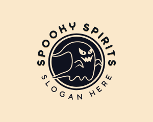 Haunted Spooky Ghost logo design