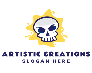 Skull Graffiti Artist logo design