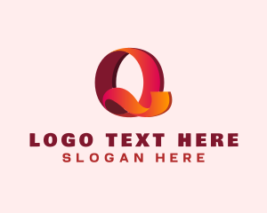 Software - Ribbon Gift Letter Q logo design