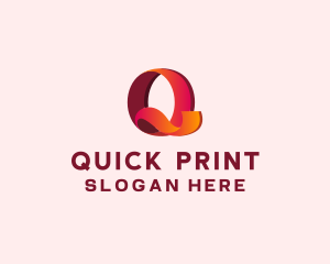 Ribbon Gift Letter Q logo design