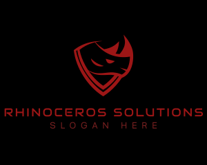 Rhinoceros - Tough Rhinoceros Shield logo design