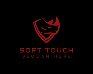 Touch - Tough Rhinoceros Shield logo design