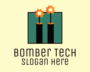 Bomber - Twin Dynamite Badge logo design