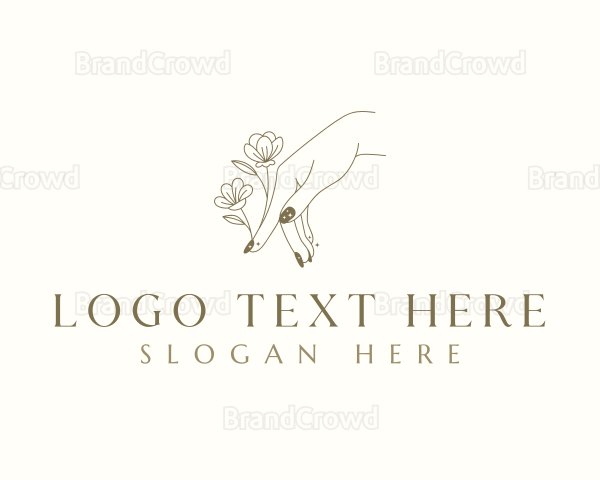 Floral Hand Nails Logo