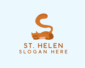 Playful Cat Letter S logo design