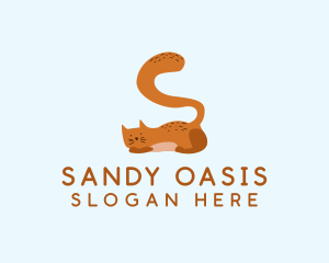 Playful Cat Letter S logo design