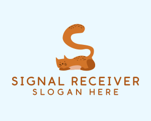 Playful Cat Letter S logo design