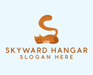 Playful Cat Letter S logo design