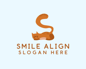 Playful Cat Letter S logo design