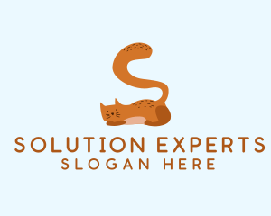 Playful Cat Letter S logo design