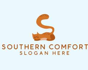 Playful Cat Letter S logo design