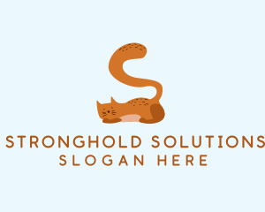 Playful Cat Letter S logo design