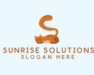 Playful Cat Letter S logo design