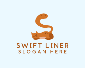 Playful Cat Letter S logo design