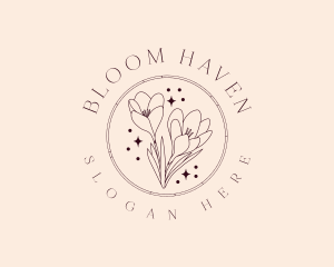 Flower Tulip Garden logo design