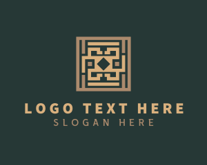 Interior - Flooring Tiles Pavement logo design