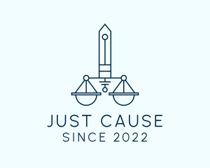 Justice Scale Sword logo design