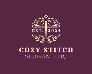 Handcrafted Needle Stitching logo design