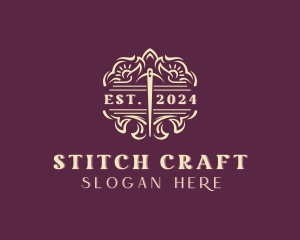 Handcrafted Needle Stitching logo design