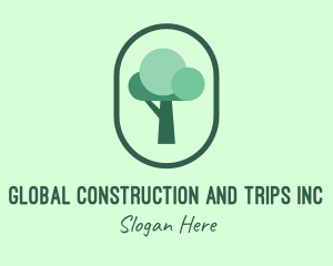 Green - Tree Planting Organic logo design