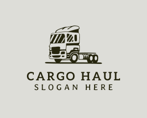 Flatbed Truck Shipping logo design