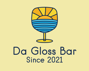 Sunset Cocktail Drink  logo design