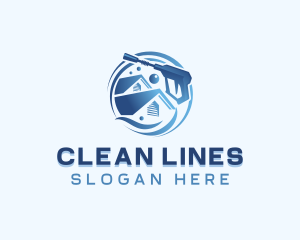 Housekeeping Sanitation Power Washer logo design