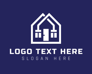 Subdivision - Real Estate House Structure logo design