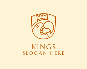 Crown Parrot King logo design