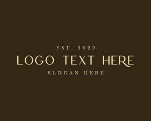 Wordmark - Gold Elegant Style logo design