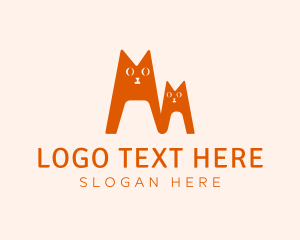 Zoo - Cat Kitten Family logo design