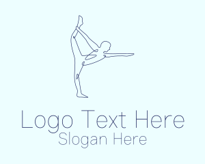 Monoline Stretching Pose Logo