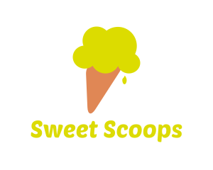 Gelato - Lemon Lime Gelato Ice Cream logo design