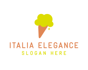 Lemon Lime Gelato Ice Cream logo design