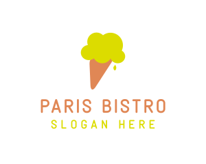 Lemon Lime Gelato Ice Cream logo design