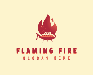 Flaming - Flaming BBQ Fish logo design