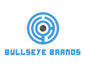 Blue Maze Target logo design