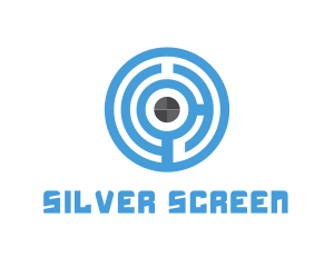 Biometric - Blue Maze Target logo design