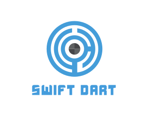 Dart - Blue Maze Target logo design