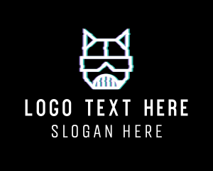 Helmet - Glitch Robot Dog logo design