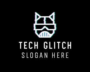 Glitch Robot Dog logo design