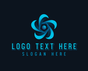 Turbine - Digital Tech Fan logo design