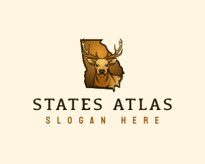 Georgia Antler Deer logo design