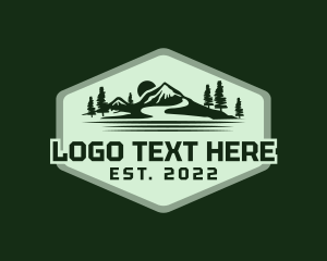 Camper - Nature Travel Mountain logo design