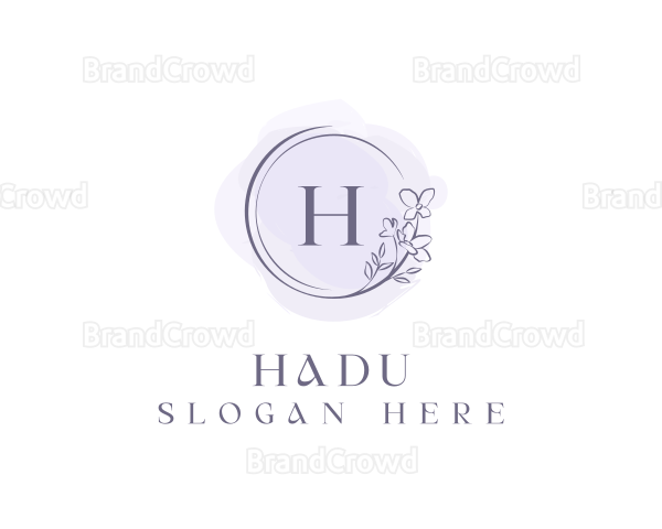 Floral Event Wedding Watercolor Logo