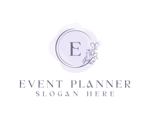 Floral Event Wedding Watercolor Logo