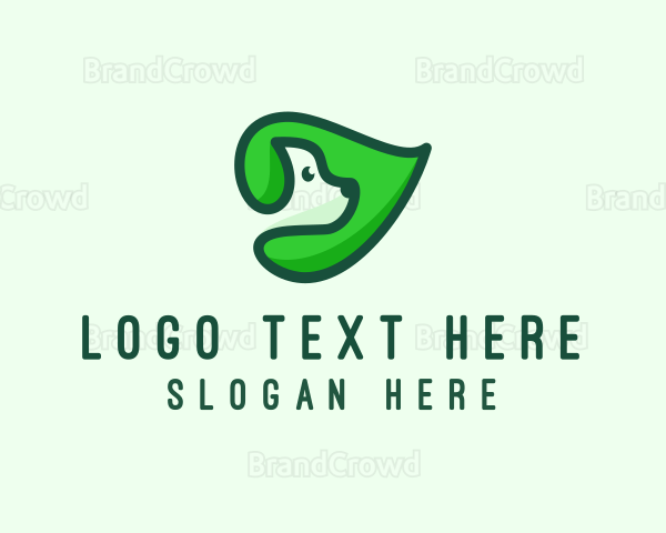 Organic Leaf Puppy Logo